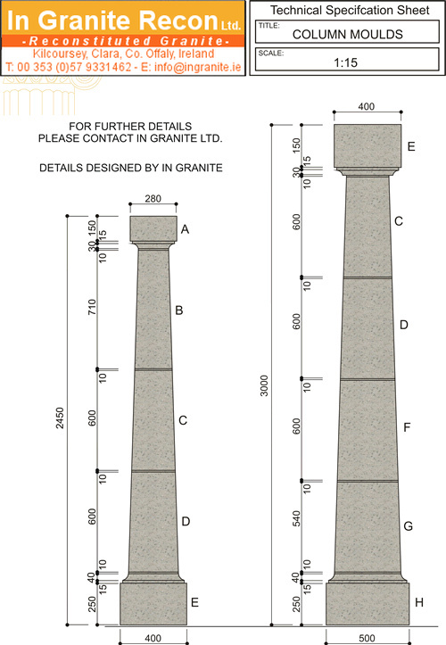 Standard Reconstituted Stone Columns