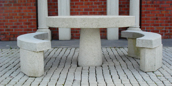 Table and Curved Seats
